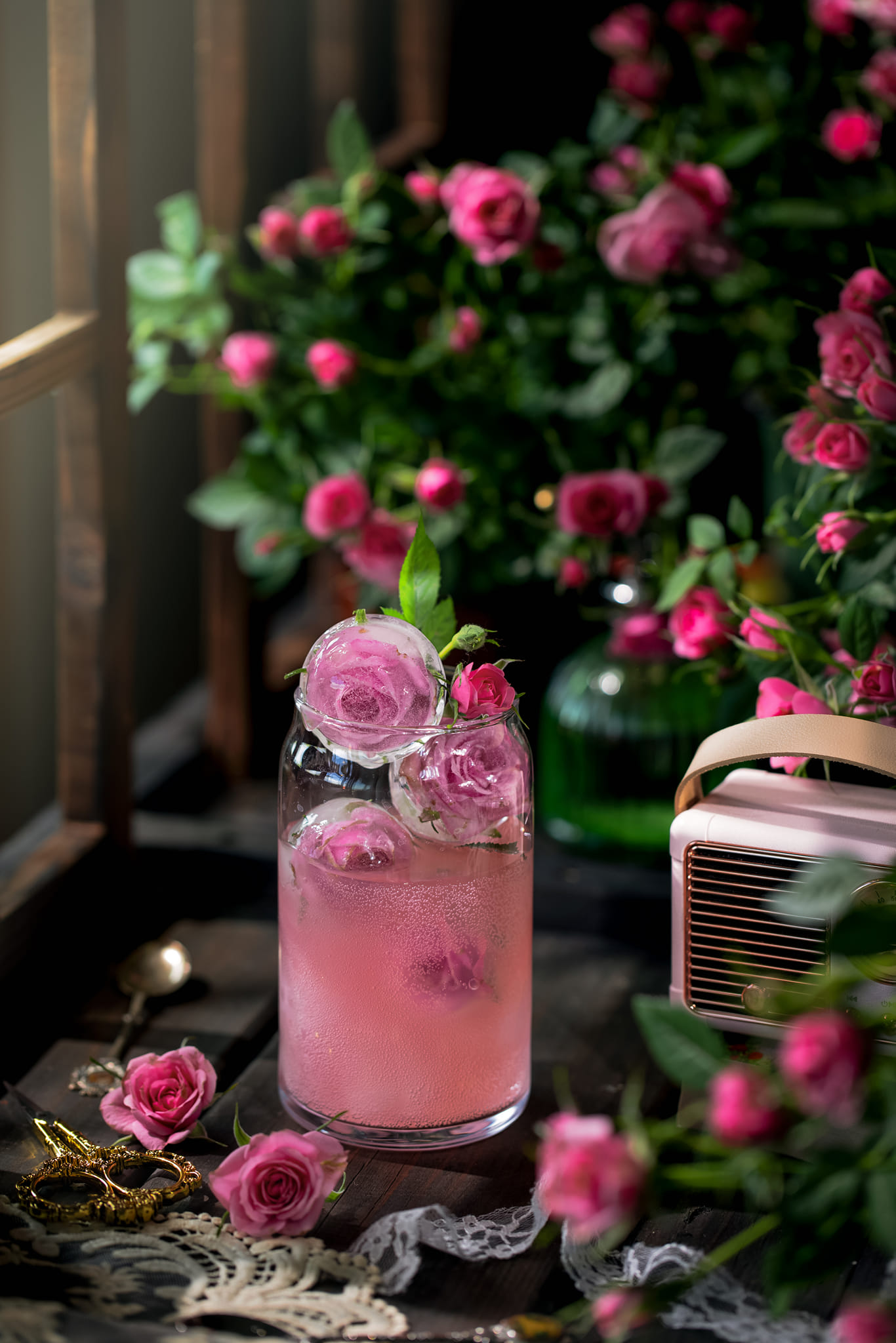 Pink cocktail